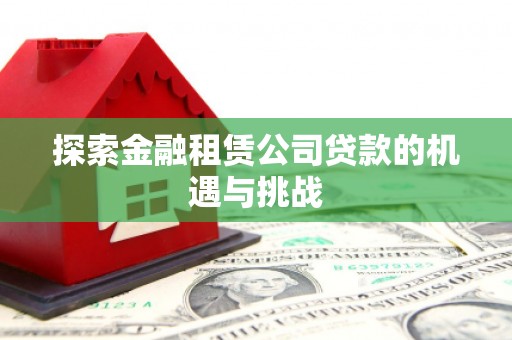 佛冈探索金融租赁公司贷款的机遇与挑战