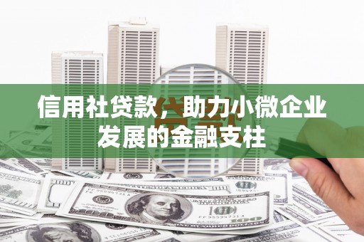 佛冈信用社贷款，助力小微企业发展的金融支柱