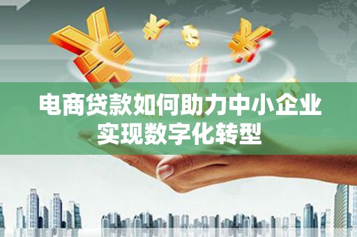 佛冈电商贷款如何助力中小企业实现数字化转型