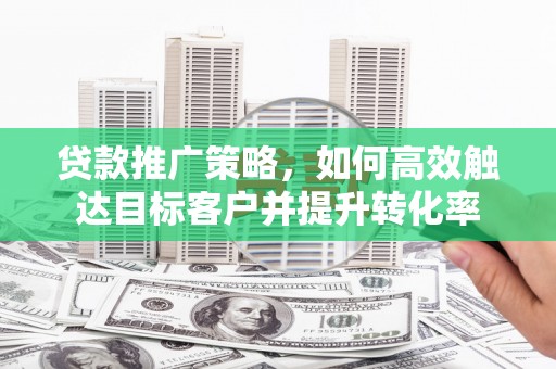 佛冈贷款推广策略，如何高效触达目标客户并提升转化率