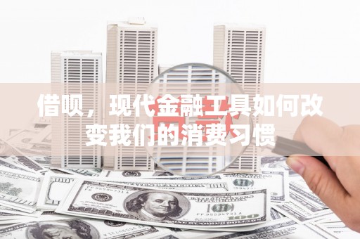 佛冈借呗，现代金融工具如何改变我们的消费习惯
