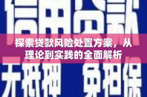 佛冈探索贷款风险处置方案，从理论到实践的全面解析