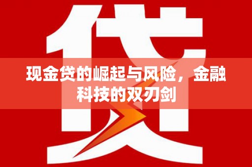 佛冈现金贷的崛起与风险，金融科技的双刃剑